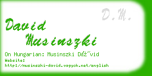 david musinszki business card
